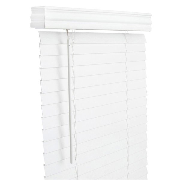 Work-Of-Art 2 in. Faux Wood Cordless Blinds, White - 36 x 60 in. WO1680248